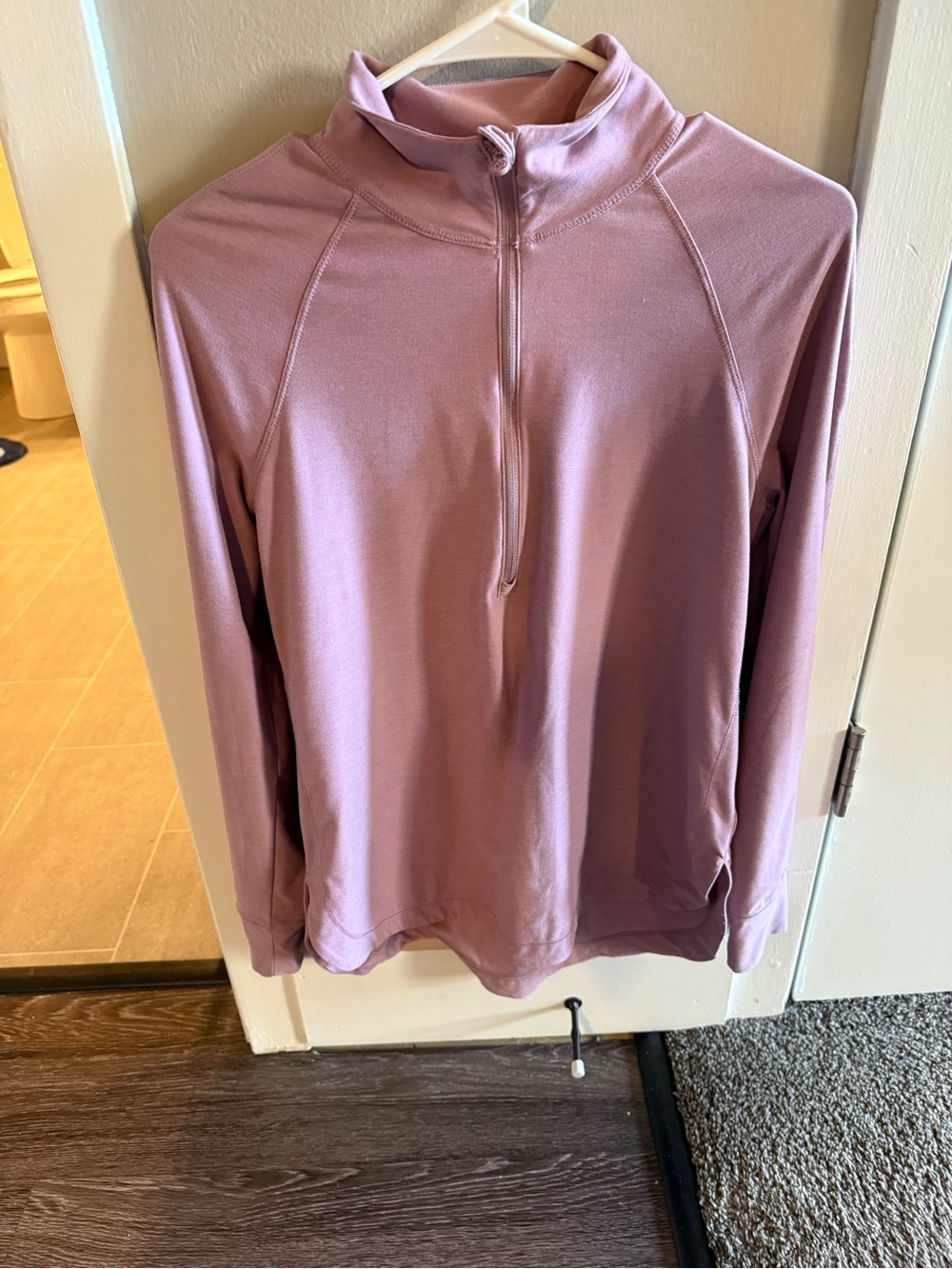 Women’s Quarter-Zip Pullover Sweater - Dusty Mauve